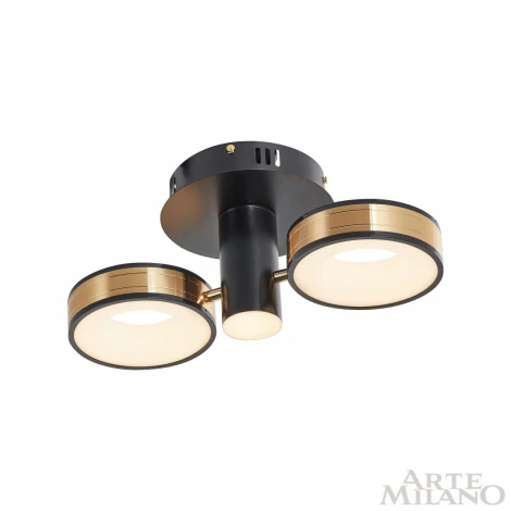 Потолочный светильник круглый Arte Milano 271040/2R BK/GD (LED, 220V)