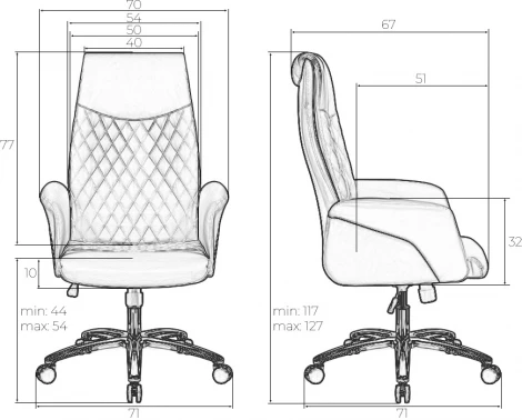 Офисное кресло для руководителей DOBRIN LEONARD (коричнево-бежевый)