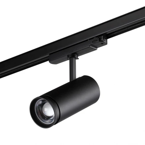 Трековый светильник трехфазный Novotech Nail 359584 черный светодиодный с переключением цв. темпер. и мощности LED 30-35-40W 220V 3000К\4000К\5700К