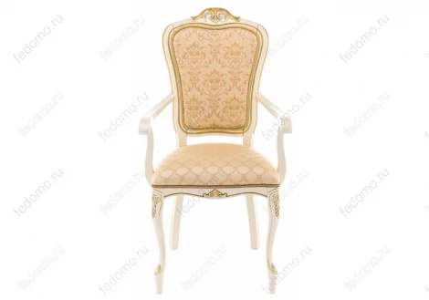 Кресло Woodville Руджеро патина золото / бежевый 318606