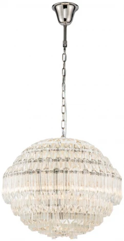 Подвесная люстра iLamp Manhattan 103D-10 NIC (220V, хрусталь, на цепи, шар)