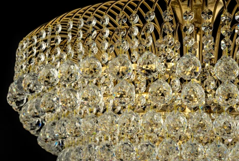 Потолочная люстра на штанге Arti Lampadari Empoli E 1.2.60.100 G (220V, хрусталь, круглые)