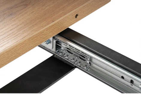 Стол раскладной Notta Колон Лофт 120 25 мм черный матовый / дуб вотан 489606