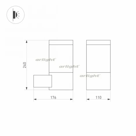 Настенный светильник уличный Arlight LGD-STEM-WALL 029985 (LED, 220V, IP65)