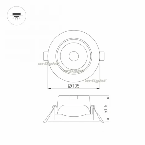 Встраиваемый точечный светильник Arlight 032867 (LED, 220V, круглые)