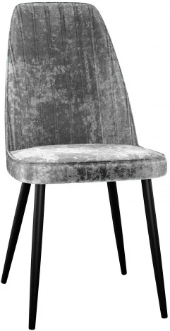 Стул DikLine 326 микровелюр M13 светло-серый, ножки черные