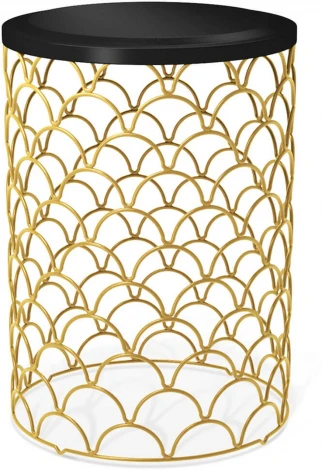 Столик журнальный Sheffilton SHT-CT24-1 золото/черный муар