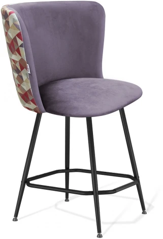 Стул полубарный SHT-ST36-4/S131-1 сумеречная орхидея/черный муар Sheffilton 9189707101