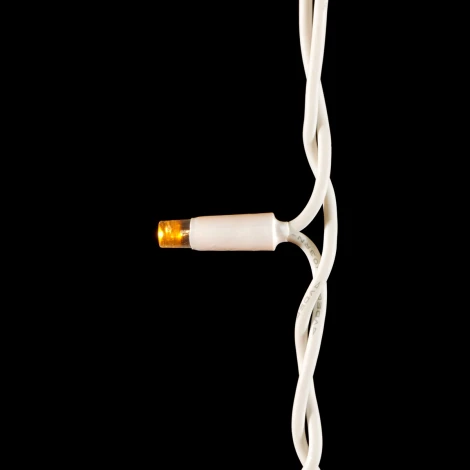 Гирлянда Бахрома 3,1 x 0,5 м Желтая 220В, 120 LED, Провод Белый Каучук, IP65