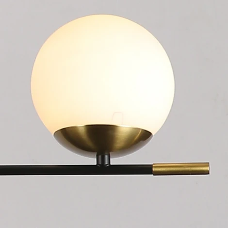 Потолочная люстра на штанге ILLUMICO IL0063-8P-79 BK COP (220V, шар)