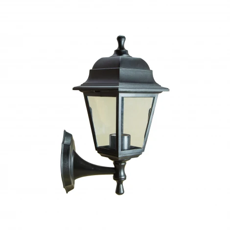 Настенный фонарь уличный Эра Леда НБУ 04-60-001 черный, прозрачное стекло (220V, IP44)