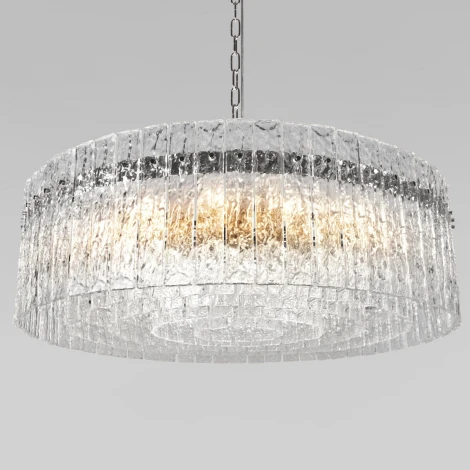 Подвесная люстра Loft It Nevada 10297/800 Nickel (220V, хрусталь, на цепи, круглые)