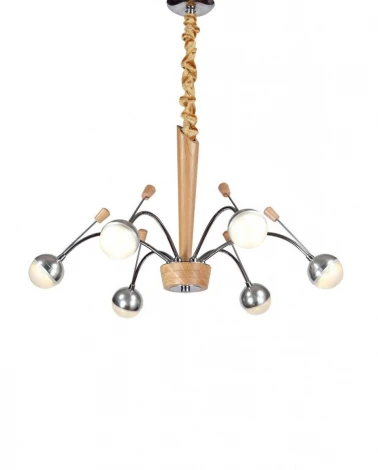 Подвесная люстра Lucia Tucci Natura 155.6 (LED, 220V, бук, на цепи)