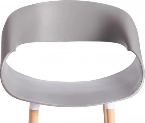 Стул QXX (mod. C1058-1) (Пластик,Дерево /Серый)