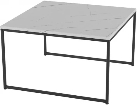 Стол журнальный Овер белый мрамор/черный от фабрики Mebelik