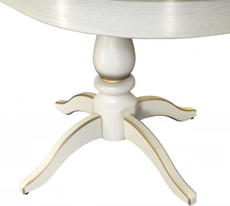 Стол обеденный Тарун 4 раздвижной слоновая кость/золото 120/160*84 от фабрики Mebelik