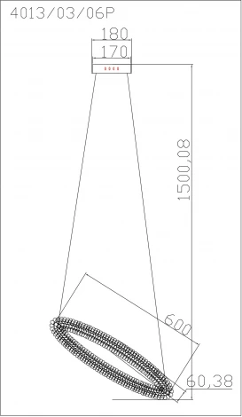 Подвесной светильник светодиодный Stilfort Felloria 4013/03/06P (регулировка яркости, 220V, пульт управления, на тросе, кольцо)