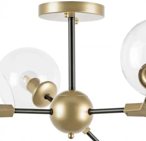 Потолочная люстра на штанге Lightstar Beta 785063 (220V, шарики, молекулы)