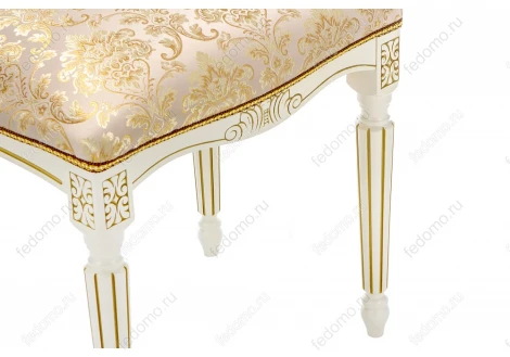 Банкетка Woodville Беттино патина золото / бежевый 309319