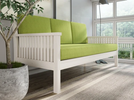 Диван Arsko Норман Б беленый дуб зеленая рогожка