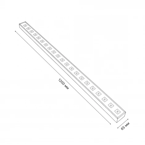 Светильник линейный линейный светодиодный накладной соединяемый, 4000K Uniel ULO-FL120C-100W/4000K/K SILVER LINKABLE
