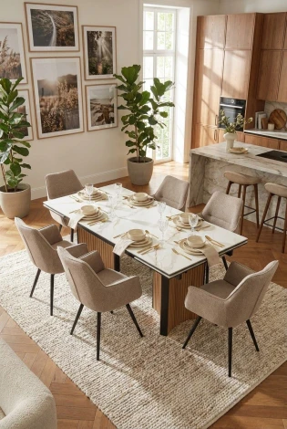 Стол СТРАДИВАРИ 180 цвет 116 BG, керамика / Дуб Американский M-City 64413