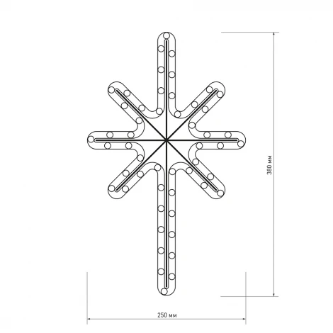 Световая фигура Ardecoled ARD-STAR 025313 (220V, снежинки, IP65)