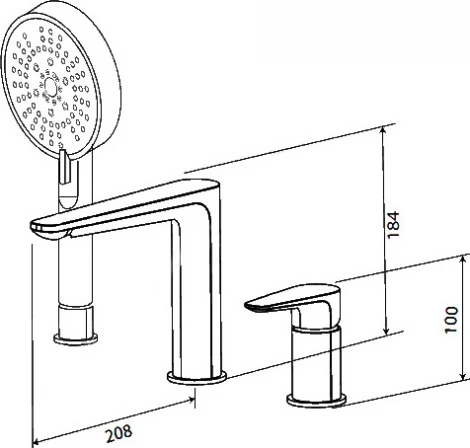 Смеситель Am.Pm Inspire F5001300 на борт ванны