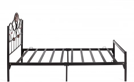 Кровать Tetchair Federica (Дерево гевея,Металл/Красный дуб,Черный) 20105