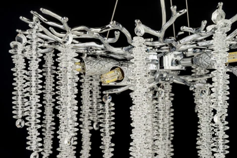 Подвесная люстра Dio D`arte Tavenna Nickel Tavenna H 1.5.46.100 N (220V, хрусталь, на тросе)