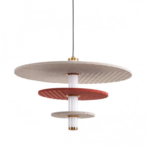 Подвесной светильник светодиодный Lumion Felta 8296/11AL черный/бежевый/бурый, металл/фетр/акрил LED 11W 3000K 220V (на проводе, круглые)