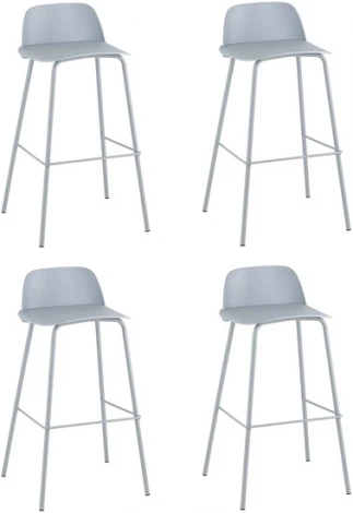 Стул барный Mist серо-голубой 4 шт Stool Group (арт.УТ000038330)