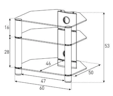 Тумба под телевизор Sonorous RX 2130 B-HBLK