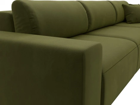 Диван прямой Лига-036 НПБ Классик Лонг (Зеленый/Микровельвет) Лига Диванов арт.121317