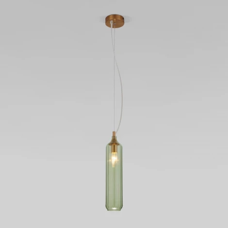 Светильник подвесной Eurosvet Siesta 50252/1 зеленый (220V, на тросе, круглые)