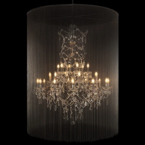 Подвесная люстра большая Loft It Vaille Crystal 10450/1200