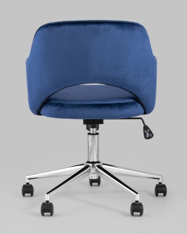 Кресло компьютерное Кларк велюр синий УТ000005057