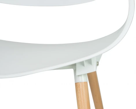 Стул обеденный ALIEN (ножки светлый бук, цвет белый (W-02))