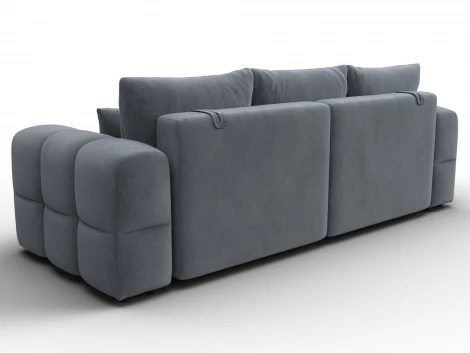 Диван прямой Лига-110 НПБ (ДВП,ДСП,ЛДСП,Брус,Фанера,Велюр/Серый) Лига Диванов 136512