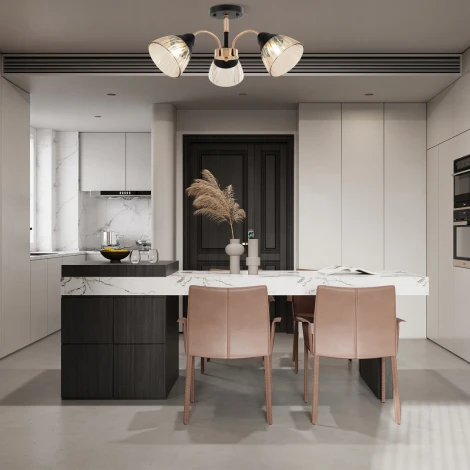 Потолочная люстра на штанге Arte Milano Napoli 320119/3 FG+BK (220V)