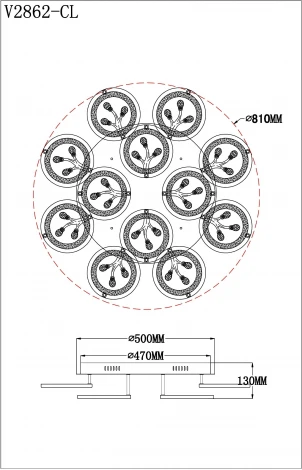 Потолочная люстра Moderli Rondi V2862-CL