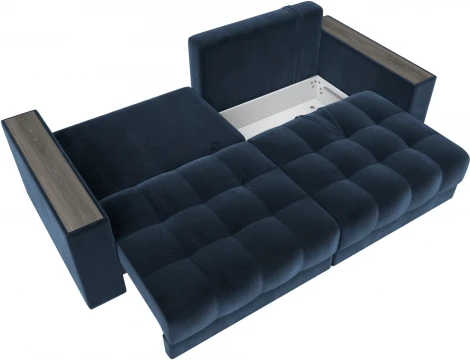 Диван прямой с декором Лига-049 НПБ Лига Диванов (Велюр) арт.128405