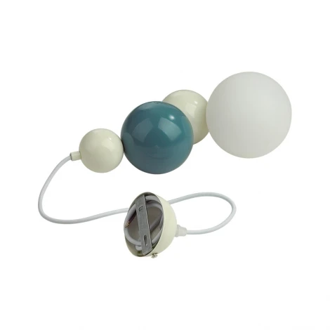 Подвесной светильник шарики Lumion Ballons 8008/1A белый, голубой/белый металл/пласти G9 5W 220V (на проводе, шарики)