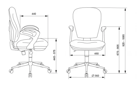 Кресло Бюрократ Ch-513AXN черный крестовина пластик