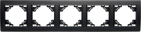 Рамка на 5 постов (черный) Stekker Эрна 39622