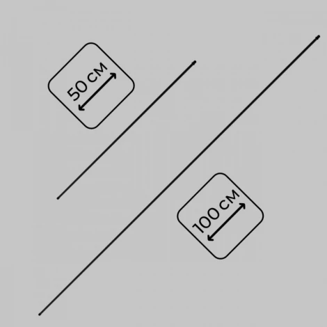 Стойка потолочная 500мм Imex Thin & Smart IL.0060.3000-500-BK