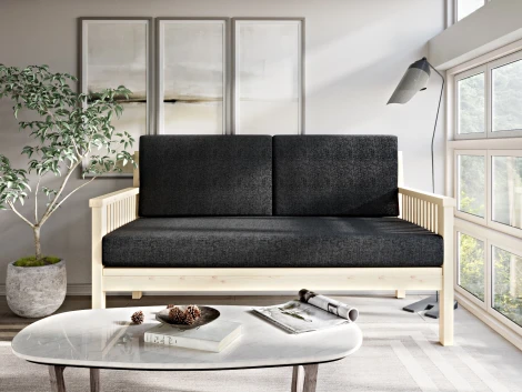 Диван Arsko Норман М сосна графитовая рогожка