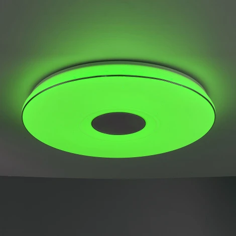 Потолочный светильник RGB Bluetooth-динамик круглый Citilux Light & Music CL703M100 (LED, 220V, пульт управления, управление смартфоном, голосовое управление, умный дом - Алиса, Маруся, Сири, круглые)