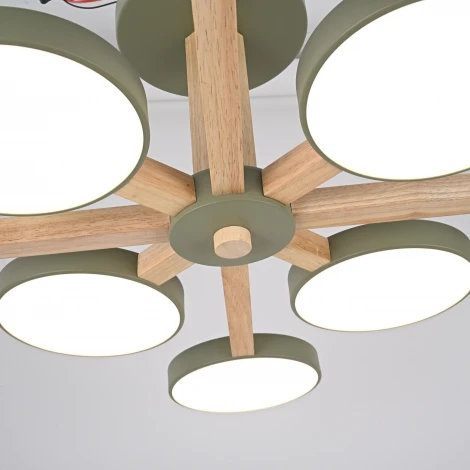 Потолочная люстра Wi-Fi на штанге Turna L8 Khaki By ImperiumLoft Turna-B01 (LED, 220V, голосовое управление, умный дом - Алиса)