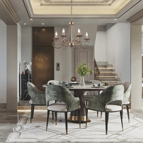 Подвесная люстра Arte Milano AM349159 349159/6 CG (220V, на цепи, подсвечник, свеча)